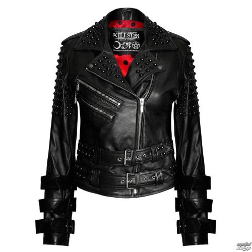 bunda dámska (křivák) KILLSTAR - Buckled Leather - Black