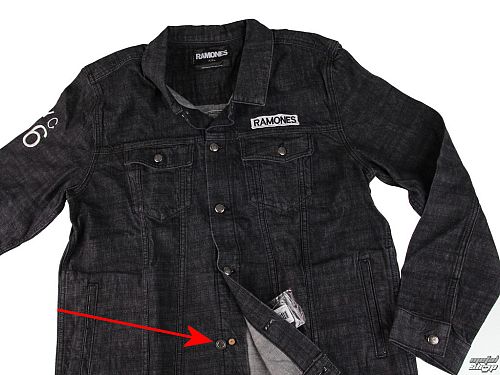 bunda pánska Ramones - Seal - Denim - BRAVADO - POŠKODENÁ - N663