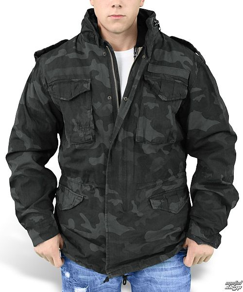 bunda pánska SURPLUS - Regiment M65 - BLACK CAMO - 20-2501-42