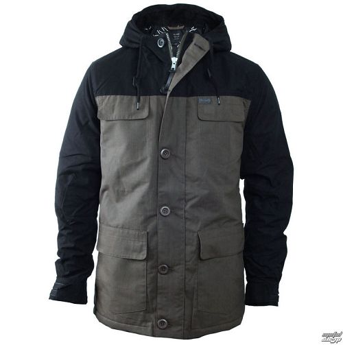 bunda pánska zimný GLOBE - Goodstock Blocked Parka - Dark Olive - GB01637014-DKOLV
