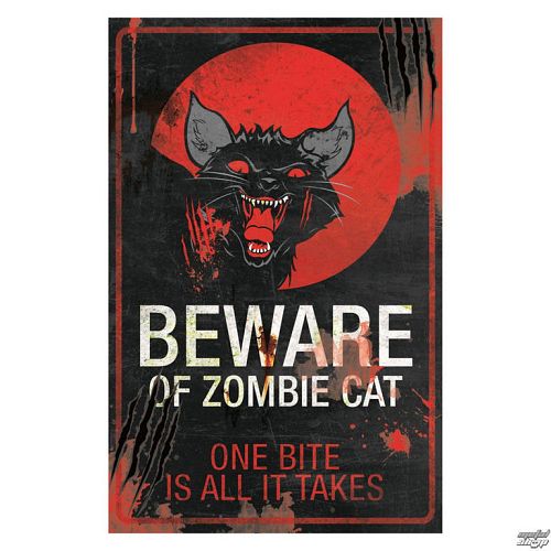 ceduľa Zombie Cat - D2687G6