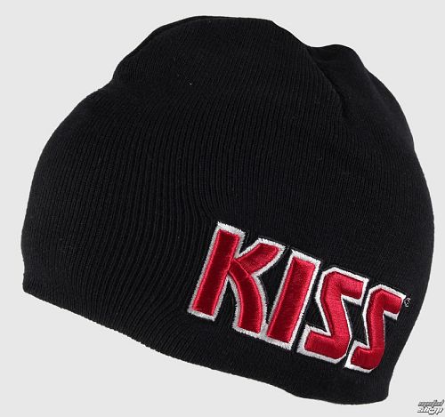 čiapka Kiss - Red on White Logo - ROCK OFF - KISSBEAN03GM