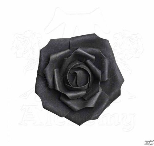 dekorácia ALCHEMY GOTHIC - Small Black Rose Head - ROSE4