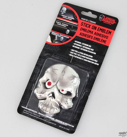 dekorácia (na auto) LETHAL THREAT - Eyeball Skull Emblem - LT88680