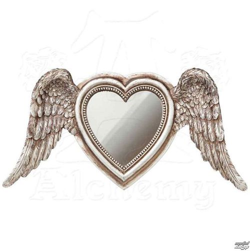 dekorácia (zrkadlo) ALCHEMY GOTHIC - Winged Heart (Wings Down) - SA6