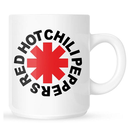 hrnček Red Hot Chili Peppers - Original Logo Astrisk - White - RTRHCMUWORI