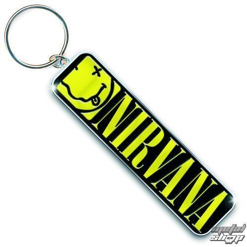 kľúčenka (prívesok) Nirvana - Smiley & Logo - ROCK OFF - NIRVKEY01