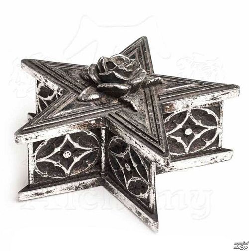 krabička (dekorácia) ALCHEMY GOTHIC - Pentagram - V59
