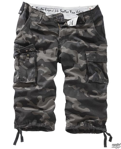 kraťasy 3/4 pánske SURPLUS - TROOPER LEGEND - BLACK CAMO - 07-5601-42
