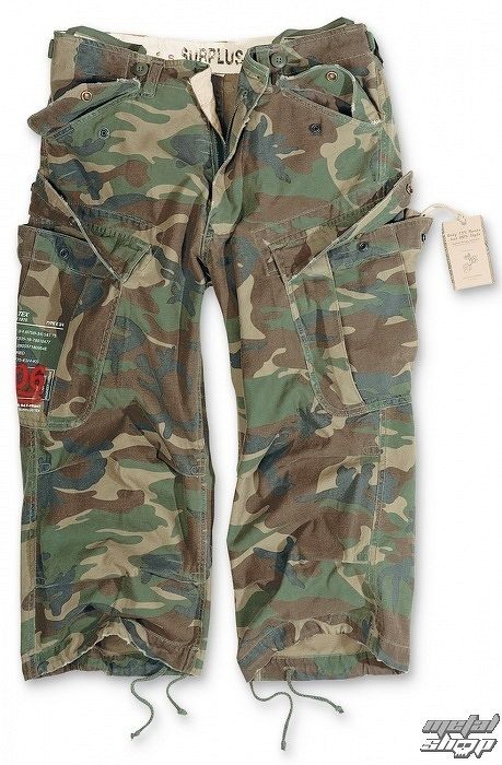 kraťasy 3/4 pánske SURPLUS - Vintage - Woodland - 05-5597-62