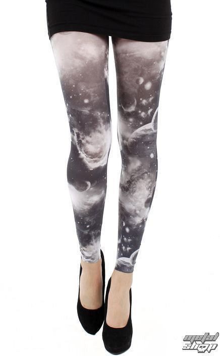 legíny (pančucháče) PAMELA MANN - Galactic Sky Footless Tights - Black/White - 030
