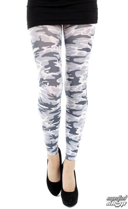 legíny (pančucháče) PAMELA MANN - Military Footless Tights - Black/White - 038