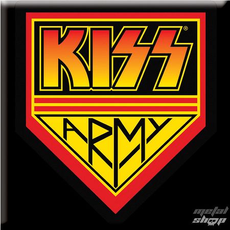 magnet Kiss - Metal Magnet Square Kiss Army - ROCK OFF - KISSMAG01