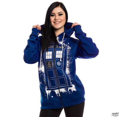 mikina dámska Doctor who - TARDIS GRAFFITI - BLUE - POI409