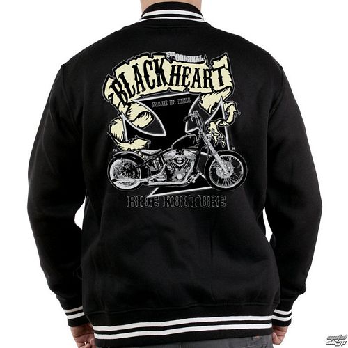 mikina pánska Baseball BLACK HEART - Motorcycle K. - Black