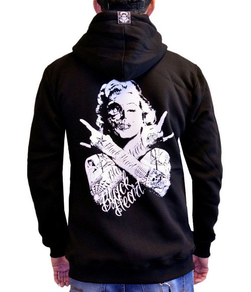 mikina pánska BLACK HEART - SKULL BITCH - BLACK - 003-0024-BLK