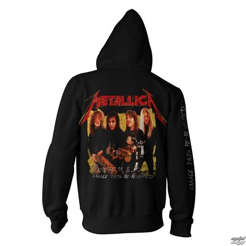 mikina pánska Metallica - Garage Photo - Yellow Black - RTMTLZHBGAR