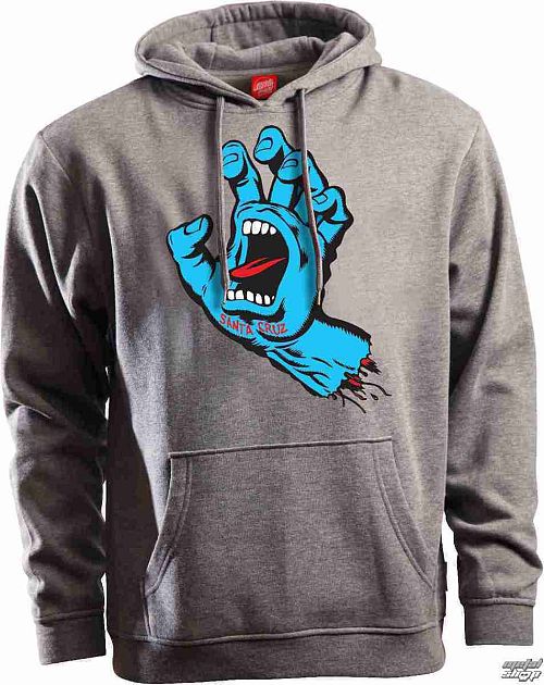 mikina pánska SANTA CRUZ - Screaming Hand - SCAHDY-955 DARK HEATHER