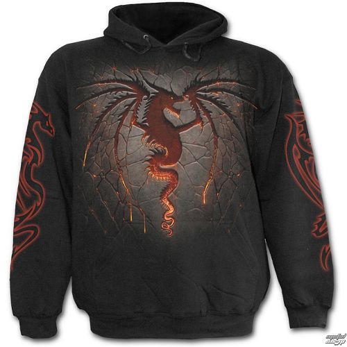 mikina pánska SPIRAL - Dragon Furnace - Black - L016M451