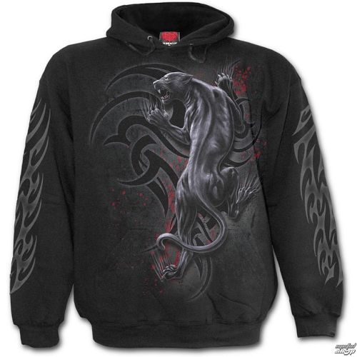 mikina pánska SPIRAL - TRIBAL PANTHER - Black - T143M451