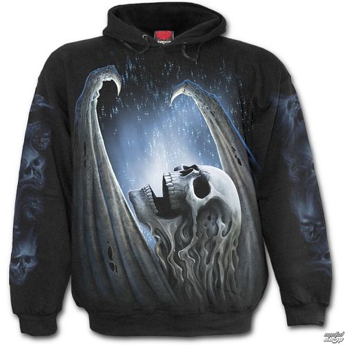 mikina pánska SPIRAL - WINGED SKELTON - Black - T142M451