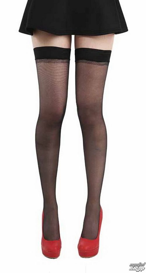 nadkolienky PAMELA MANN - Denier Plain Top Hold Ups - Black - PM248