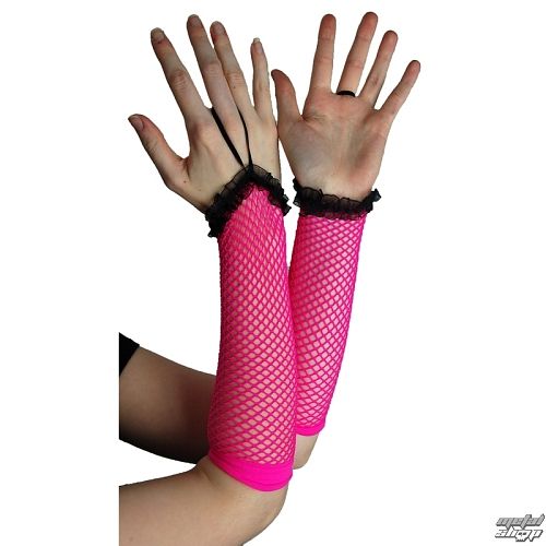 narukávnik POIZEN INDUSTRIES - NLLG Long Fishnet Lace Trim - Pink