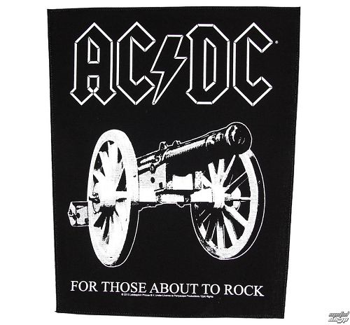 nášivka veľká AC/DC - For Those About To Rock - RAZAMATAZ - BP1013