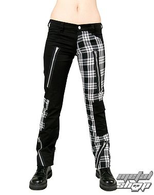 nohavice Black Pistol - Freak Pants Tartan Black-White - B-1-21-060-01