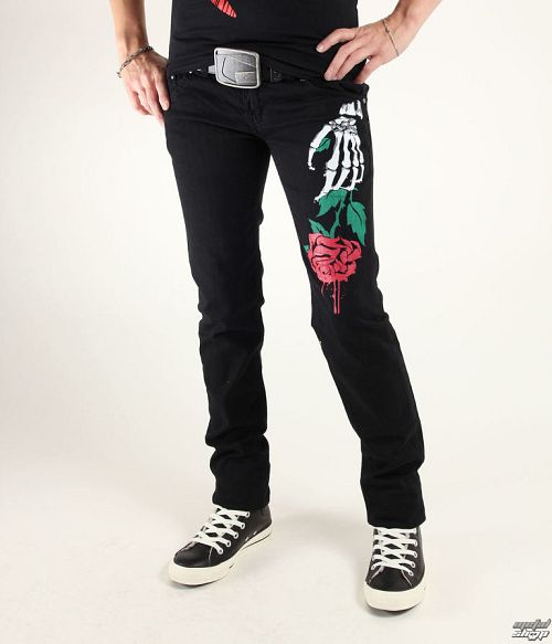 nohavice dámske 3RDAND56th - Stelly Rose Skinny Jeans - JM1033