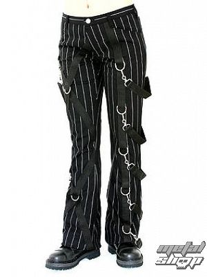 nohavice dámske Aderlass - Cross Pants Pin Stripe (Black-White) - A-1-14-050-01