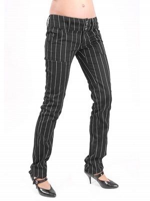 nohavice dámske ADERLASS - Pretty Low-Cut Pin Stripe - M-1-07-050-01