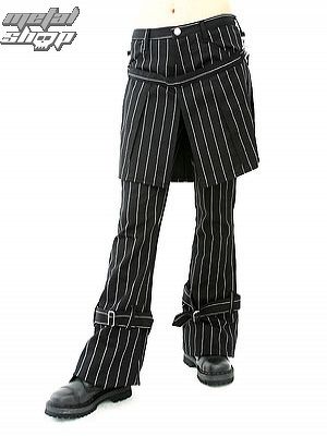 nohavice dámske Aderlass - Skirt Pants Pin Stripe (Black-White) - A-1-13-050-01