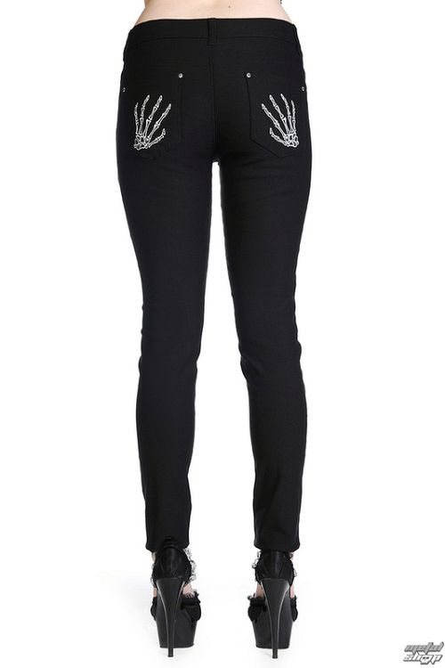 nohavice dámske BANNED - Skeleton Hands - Black - TBN425
