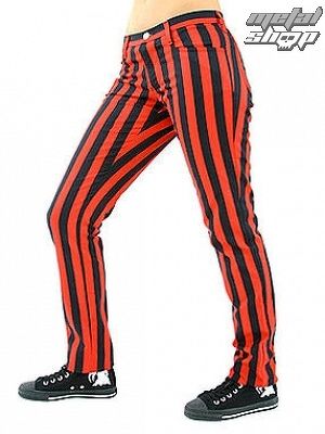 nohavice dámske Black Pistol - Close Pants Stripe Black / Red - B-1-50-319-04