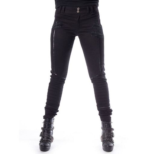 nohavice dámske Chemical black - JENNA - BLACK - POI609