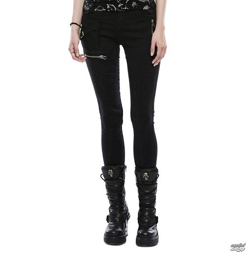 nohavice dámske (jeans) PUNK RAVE - Black Star - OPK-159
