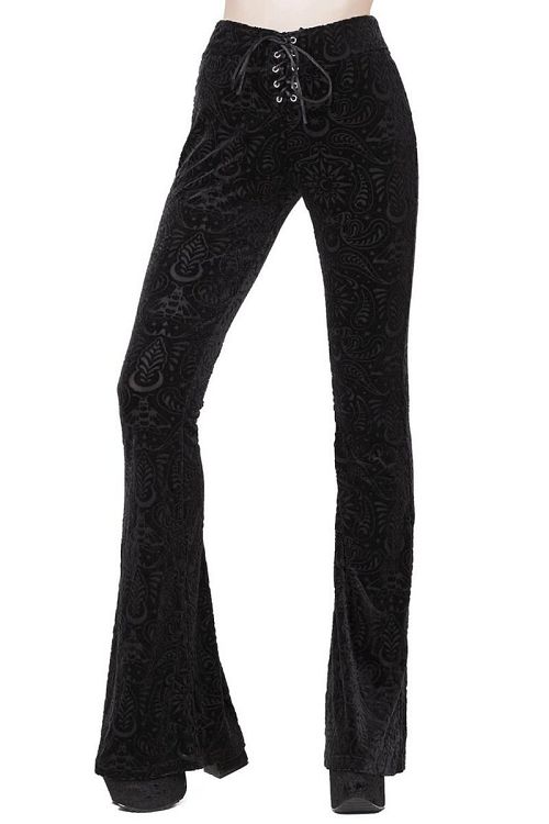 nohavice dámske KILLSTAR - Bellatrix - BLACK - KSRA000049