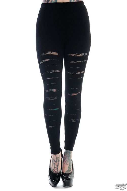 nohavice dámske (legíny) BANNED - Slashed - Black - LBN1105BLK