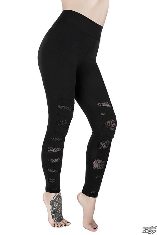 nohavice dámske (legíny) KILLSTAR - CASKET KICKER - BLACK - K-LEG-F-2803