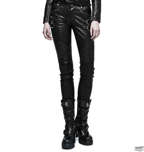 nohavice dámske PUNK RAVE - K-297 Mantrap leather - K-297