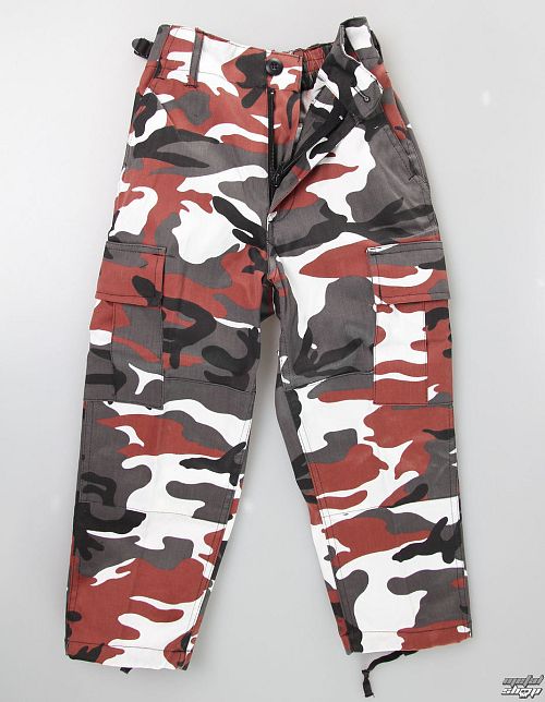 nohavice detské MIL-TEC - US Hose - Red Camo - 12031082