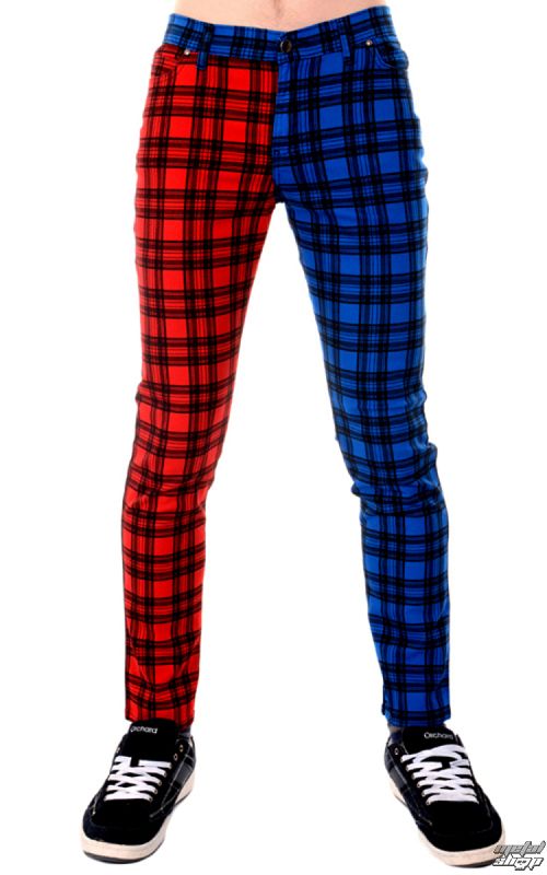 nohavice pánske 3RDAND56th - TARTAN SPLIT LEG - JM1250