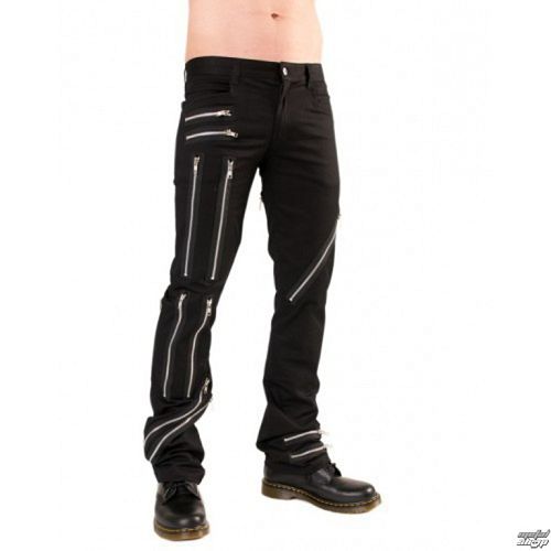 nohavice pánske Black Pistol - Zipper Pants Denim Black - B-1-25-001-00