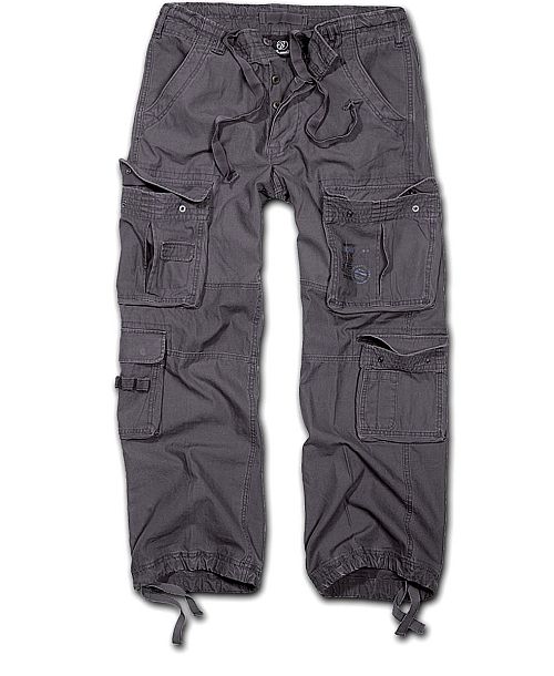 nohavice pánske BRANDIT - Pure Vintage Trouser Anthracite - 1003/5