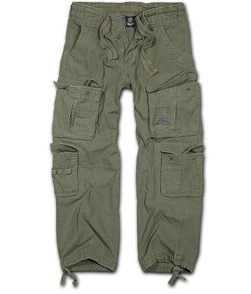 nohavice pánske BRANDIT - Pure Vintage Trouser Oliv - 1003/1