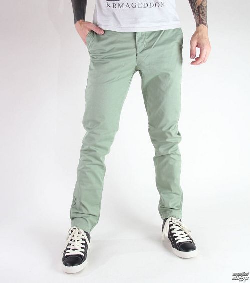 nohavice pánske GLOBE - Goodstock Chino - Faded Evergreen