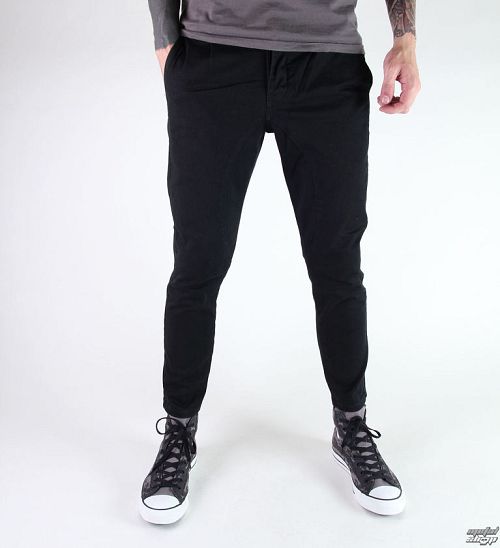 nohavice pánske GLOBE - Killed The Youth Chino - Black