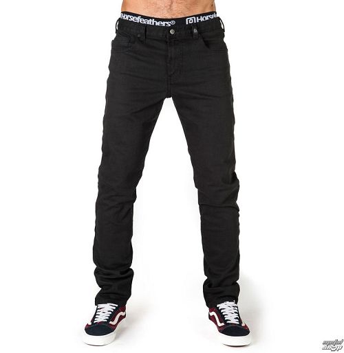 nohavice pánske (jeans) HORSEFEATHERS - NATE DENI - BLACK - SM826A