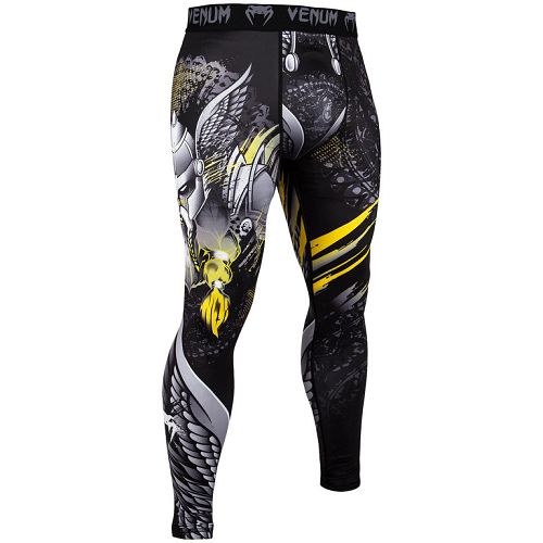 nohavice pánske (legíny) Venum - Viking 2.0 - Black/Yellow - VENUM-03416-111